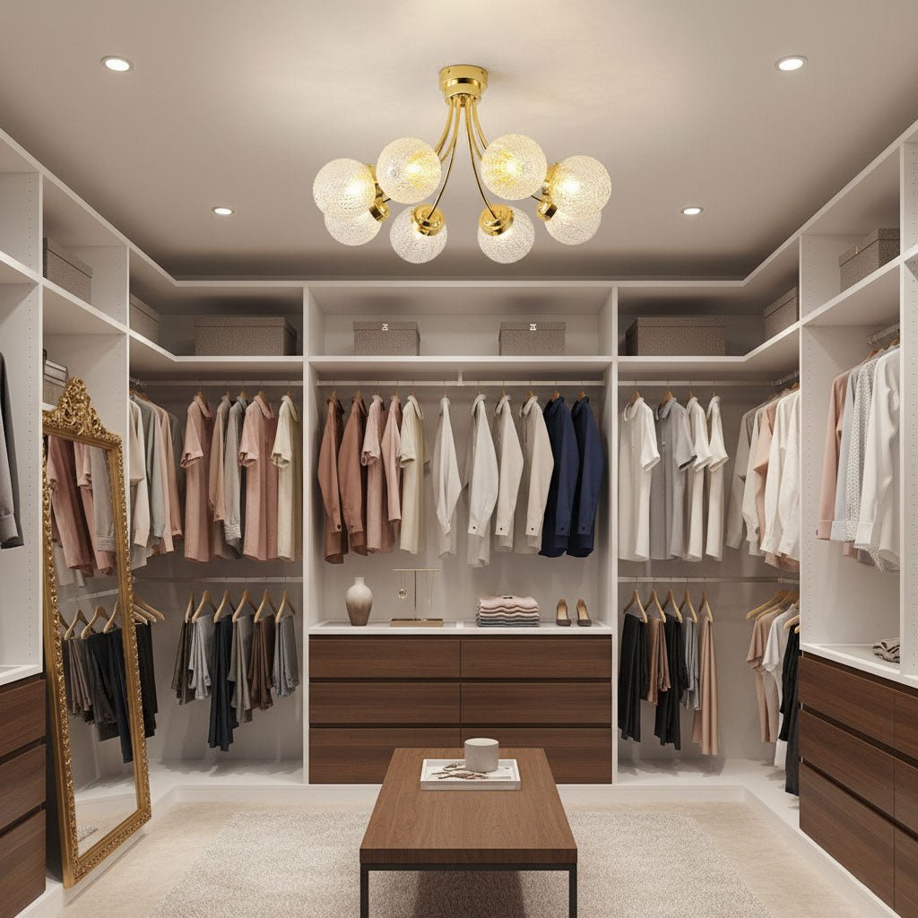 Carved Glass Ceiling Lamp - Vakkerlight