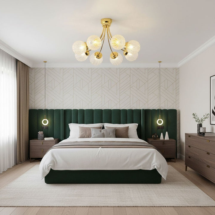 Carved Glass Ceiling Lamp - Vakkerlight