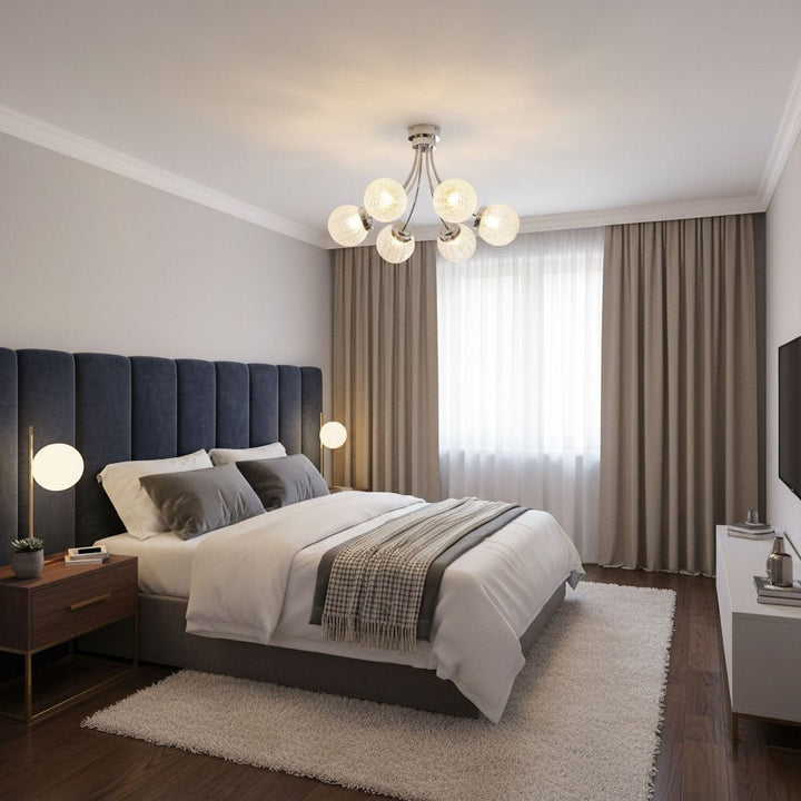 Carved Glass Ceiling Lamp - Vakkerlight