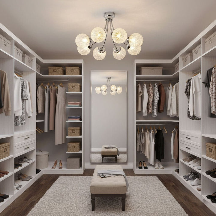 Carved Glass Ceiling Lamp - Vakkerlight