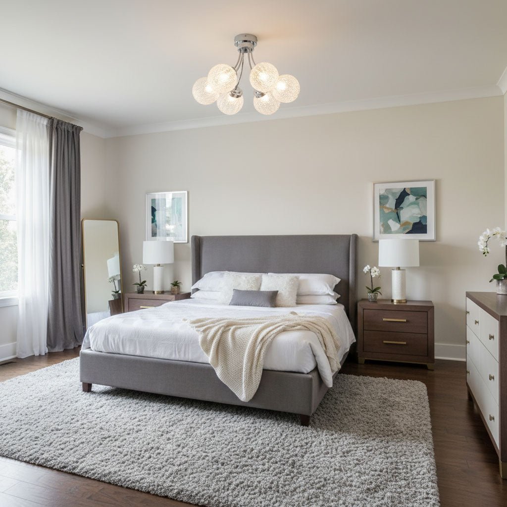 Carved Glass Ceiling Lamp - Vakkerlight