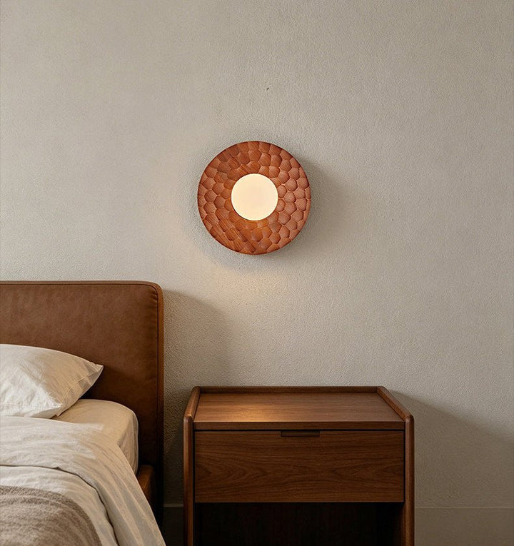 Carved Ash Wood Sconce - Vakkerlight