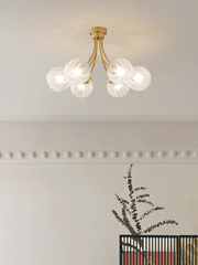 Carved Glass Ceiling Lamp - Vakkerlight