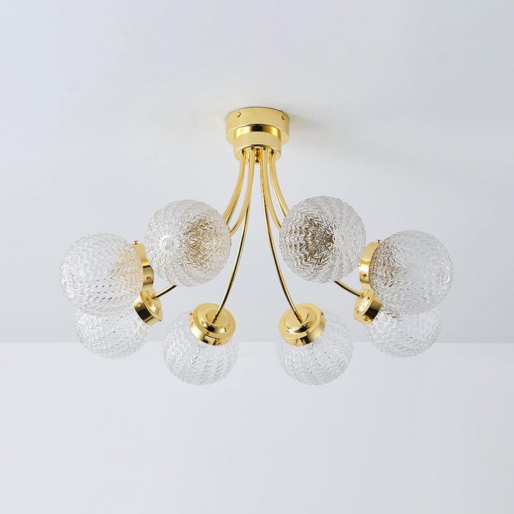 Carved Glass Ceiling Lamp - Vakkerlight