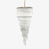 Candeeiro Cascada Espiral Cristal Transparente