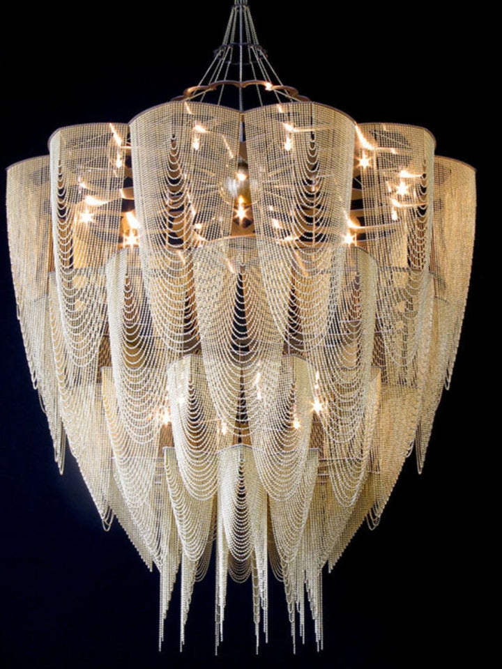 Cascade Aluminum Chain Chandelier