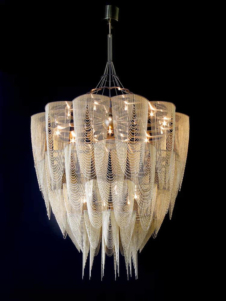Cascade Aluminum Chain Chandelier