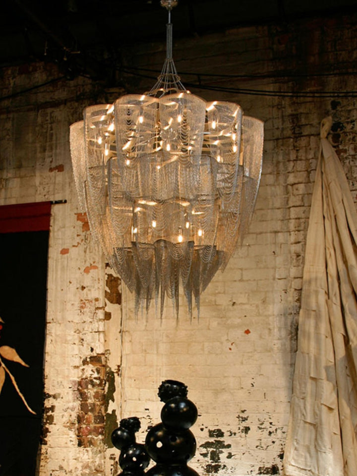 Cascade Aluminum Chain Chandelier