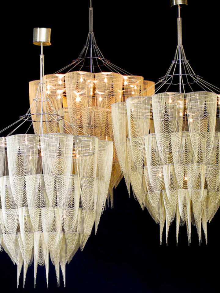 Cascade Aluminum Chain Chandelier