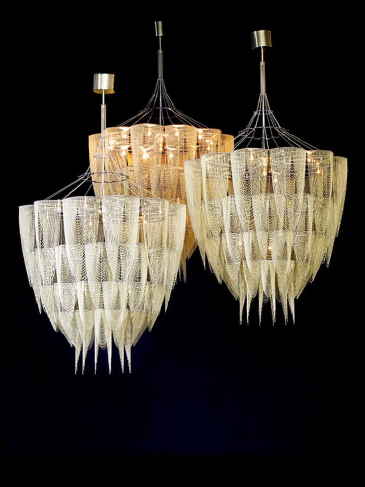 Cascade Aluminum Chain Chandelier