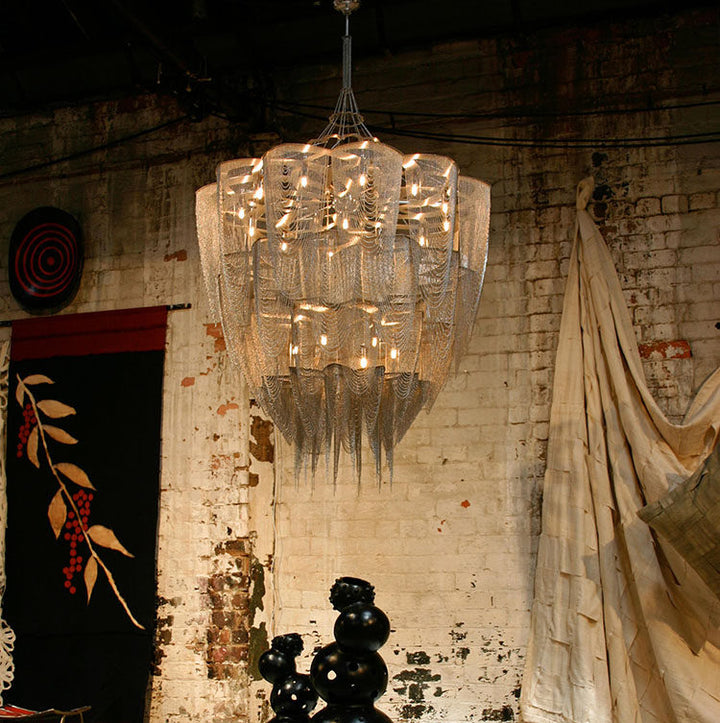 Cascade Aluminum Chain Chandelier
