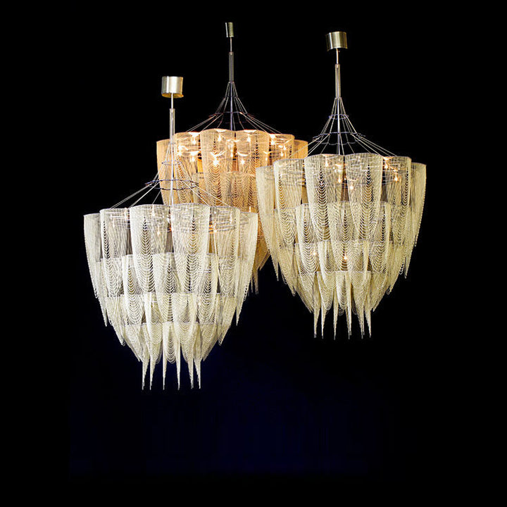 Cascade Aluminum Chain Chandelier