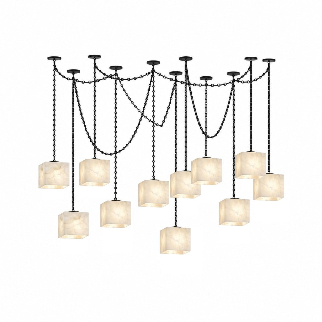 Cascade Chain Cube Chandelier - Vakkerlight