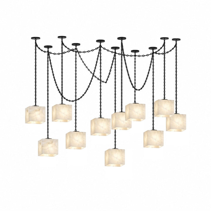 Cascade Chain Cube Chandelier - Vakkerlight