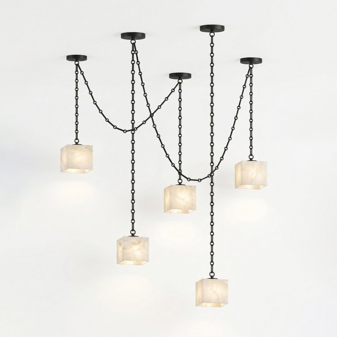 Cascade Chain Cube Chandelier - Vakkerlight