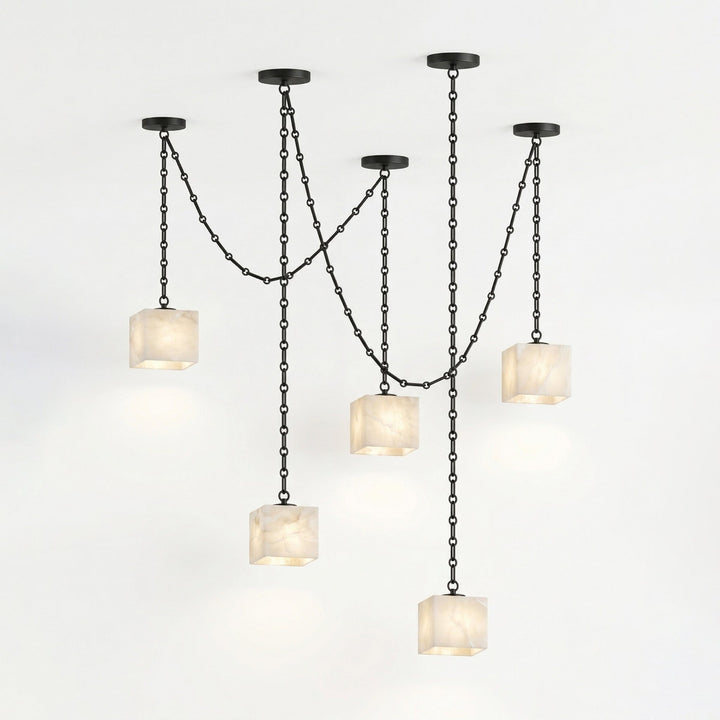 Cascade Chain Cube Chandelier - Vakkerlight
