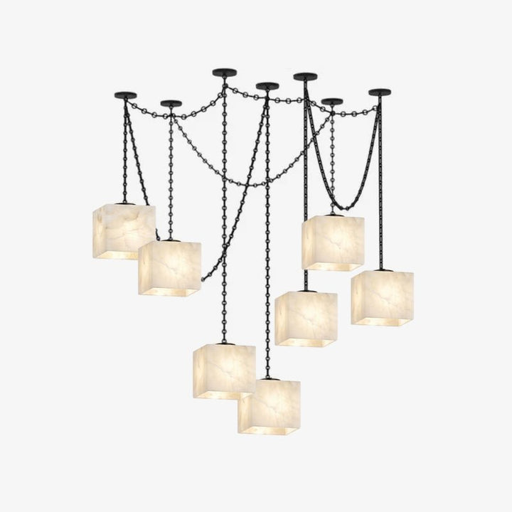 Cascade Chain Cube Chandelier - Vakkerlight