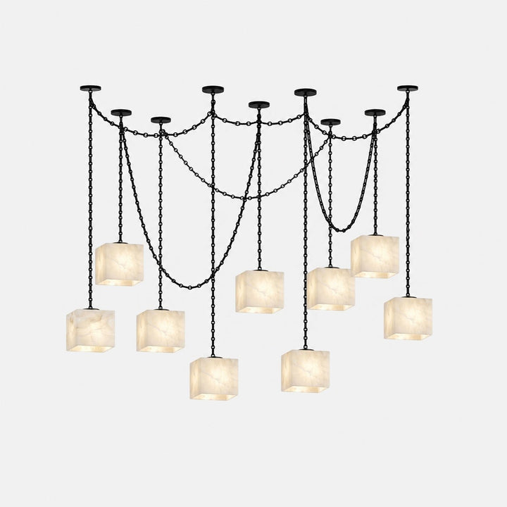 Cascade Chain Cube Chandelier - Vakkerlight