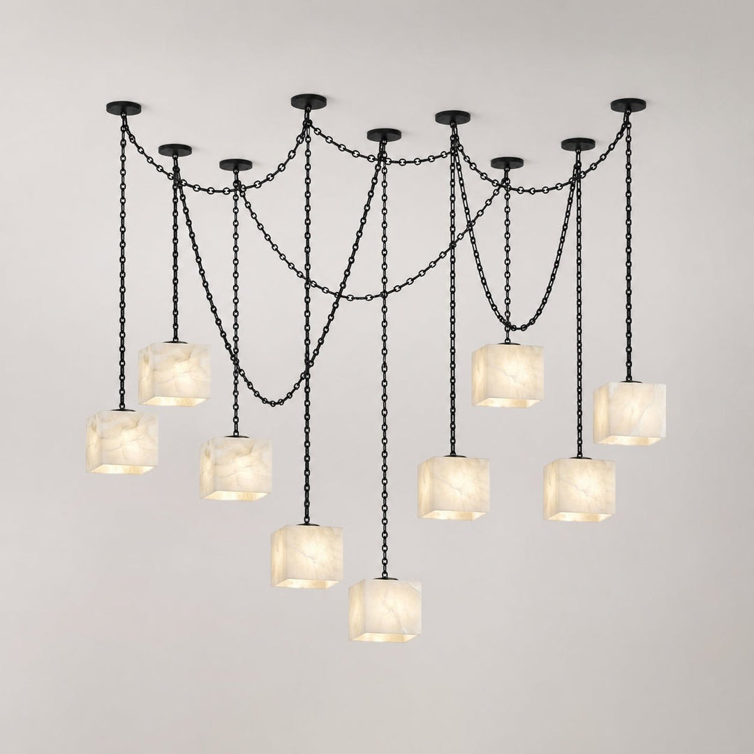 Cascade Chain Cube Chandelier - Vakkerlight