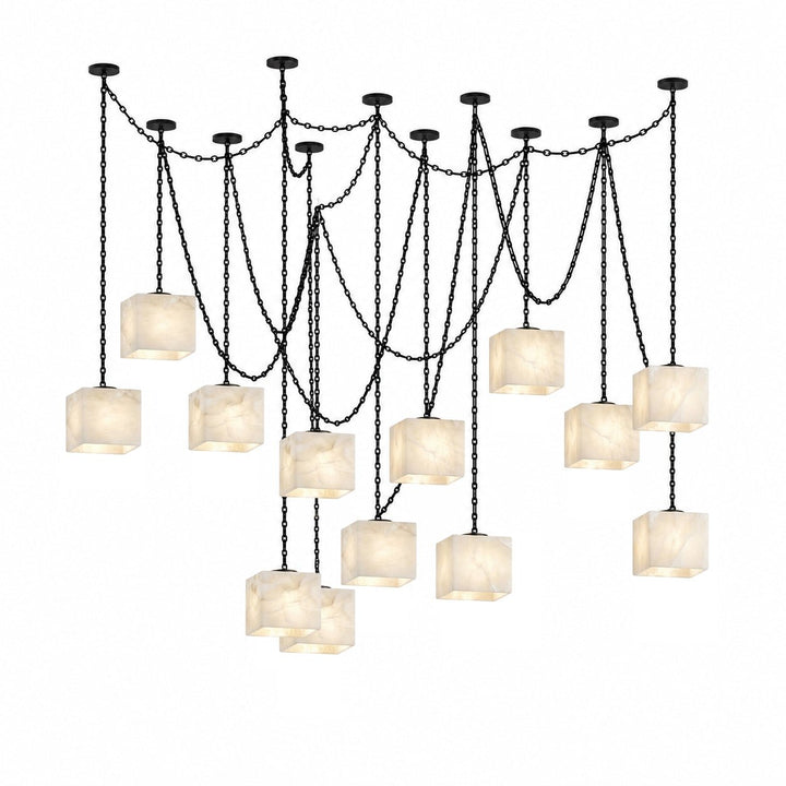 Cascade Chain Cube Chandelier - Vakkerlight