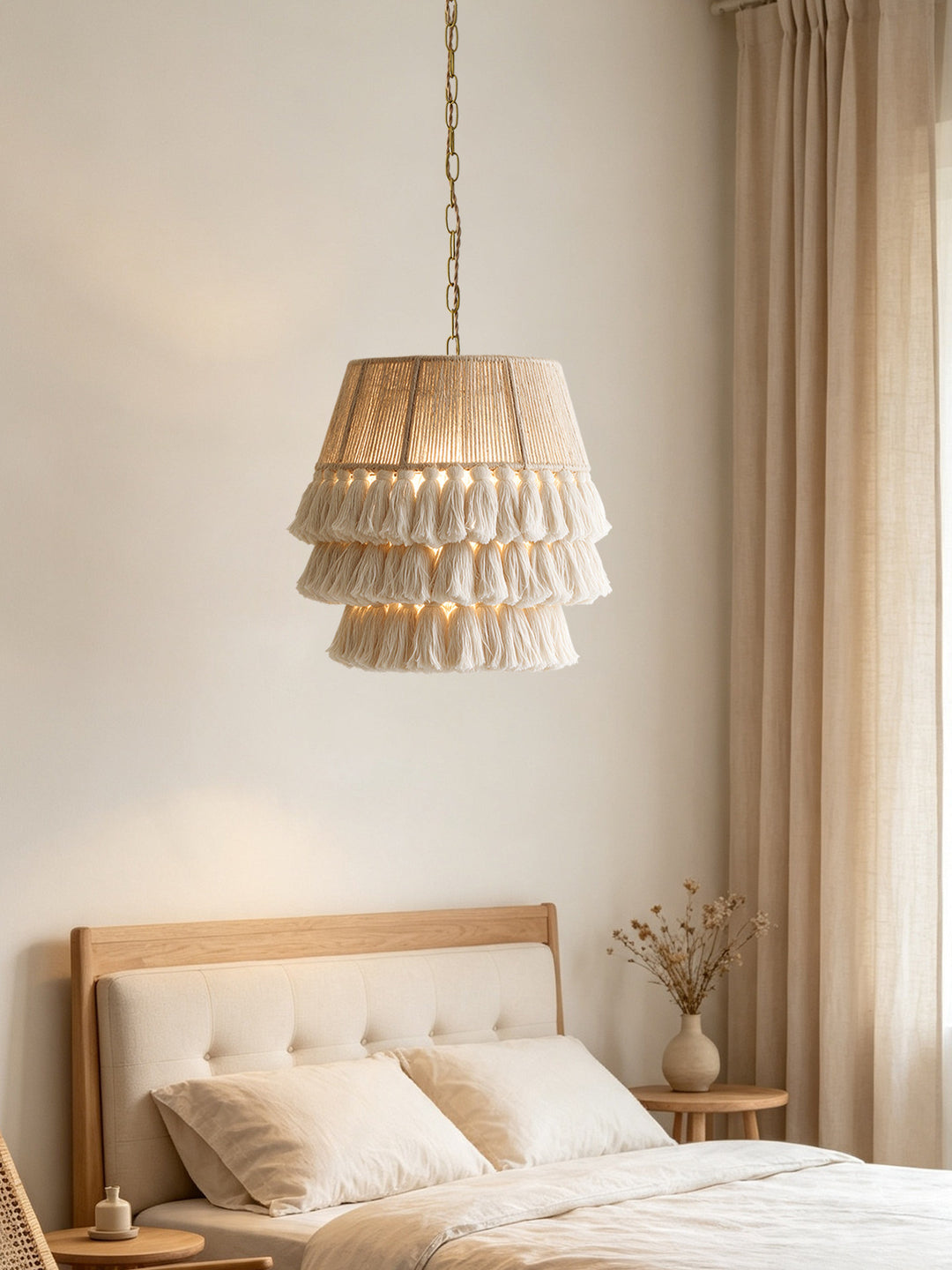 Cascade Tasseled Rope Pendant Lamp - Vakkerlight