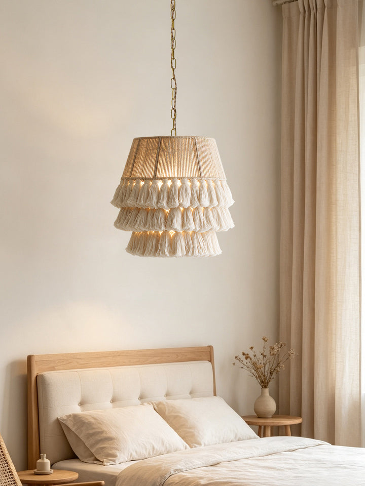 Cascade Tasseled Rope Pendant Lamp - Vakkerlight