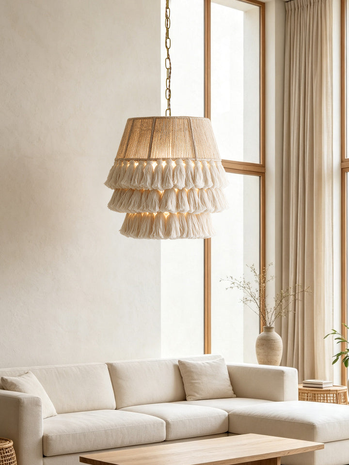 Cascade Tasseled Rope Pendant Lamp - Vakkerlight