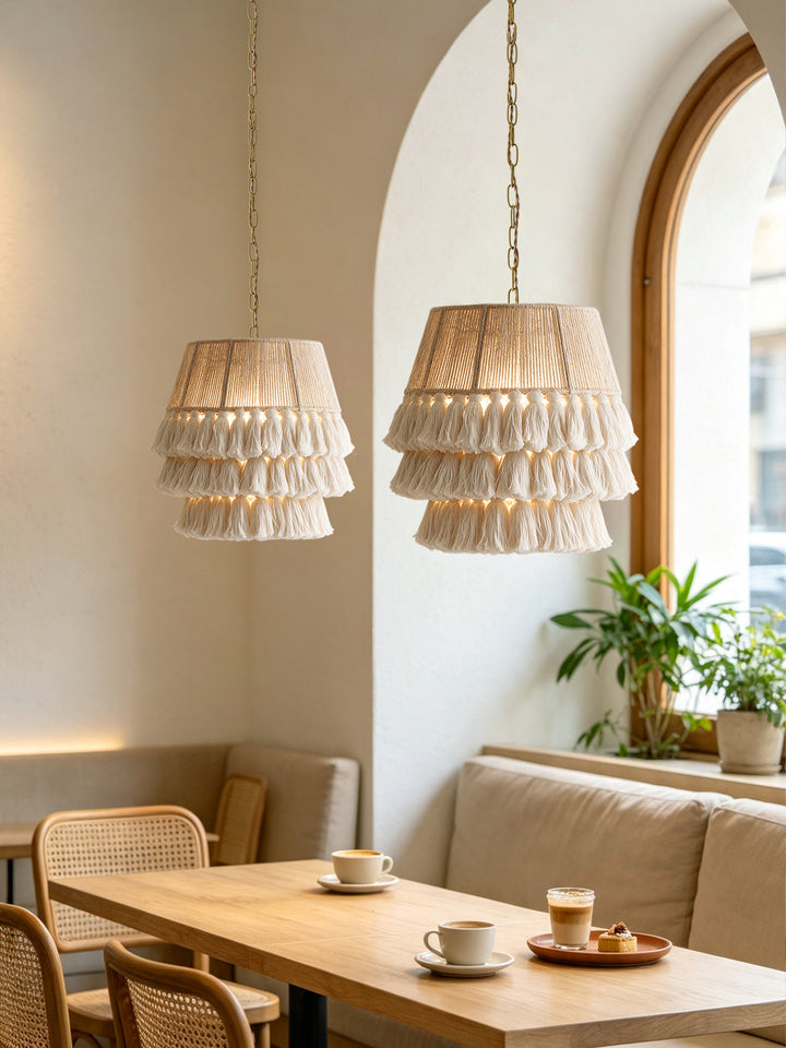 Cascade Tasseled Rope Pendant Lamp - Vakkerlight