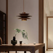 Cascade Wooden Disc Pendant Lamp - Vakkerlight