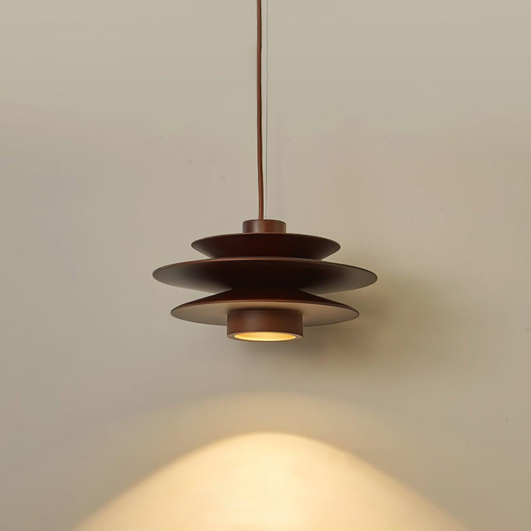 Cascade Wooden Disc Pendant Lamp - Vakkerlight