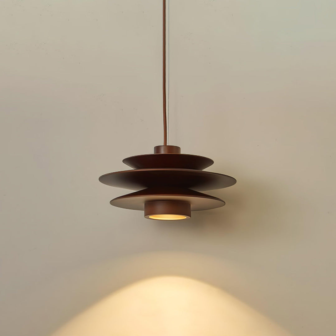 Cascade Wooden Disc Pendant Lamp - Vakkerlight