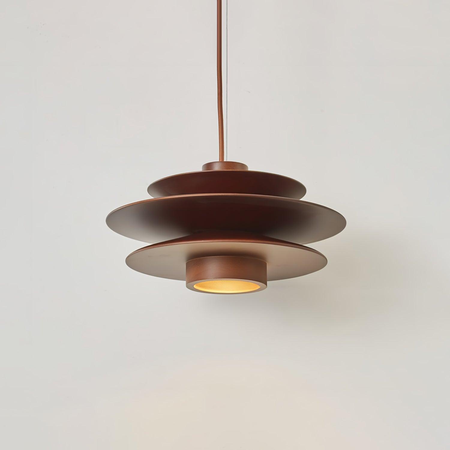 Cascade Wooden Disc Pendant Lamp – Vakkerlight
