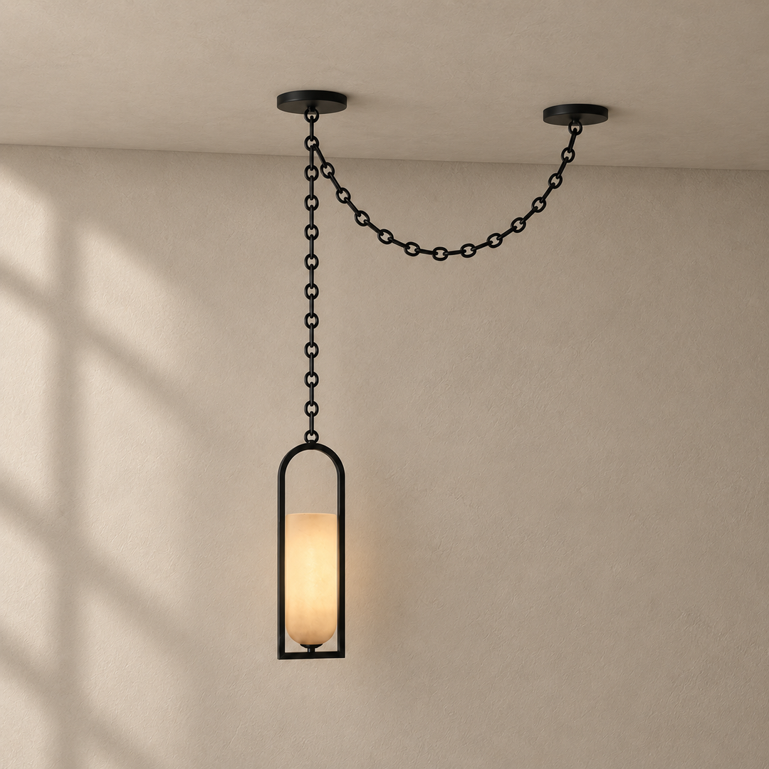 Cascading Chain Lantern Chandelier