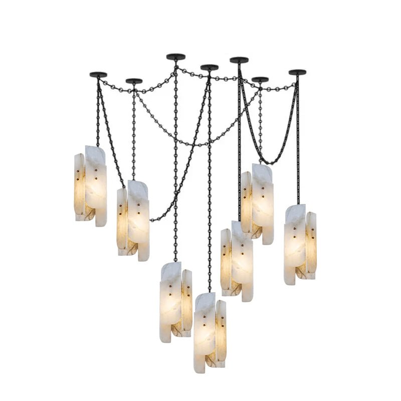 Cascading Chain Cluster Chandelier - Vakkerlight