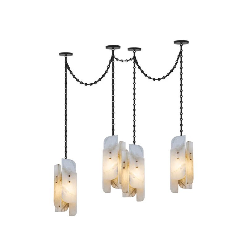 Cascading Chain Cluster Chandelier - Vakkerlight