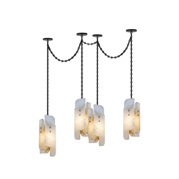 Cascading Chain Cluster Chandelier - Vakkerlight