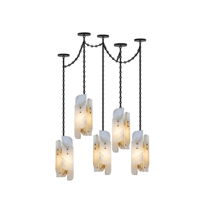 Cascading Chain Cluster Chandelier - Vakkerlight