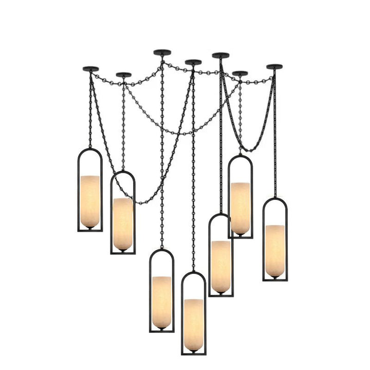 Cascading Chain Lantern Chandelier - Vakkerlight