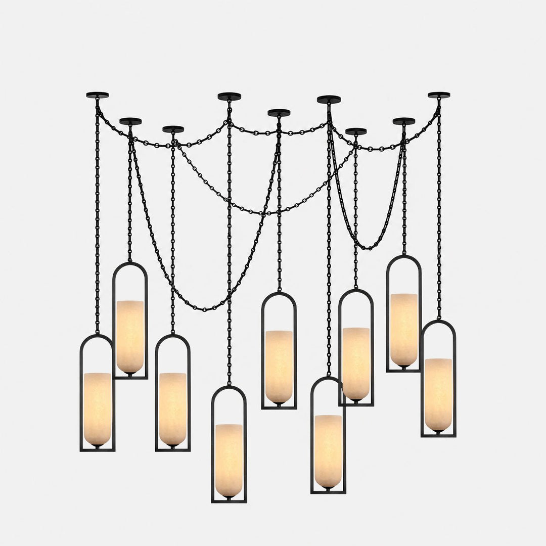 Cascading Chain Lantern Chandelier - Vakkerlight