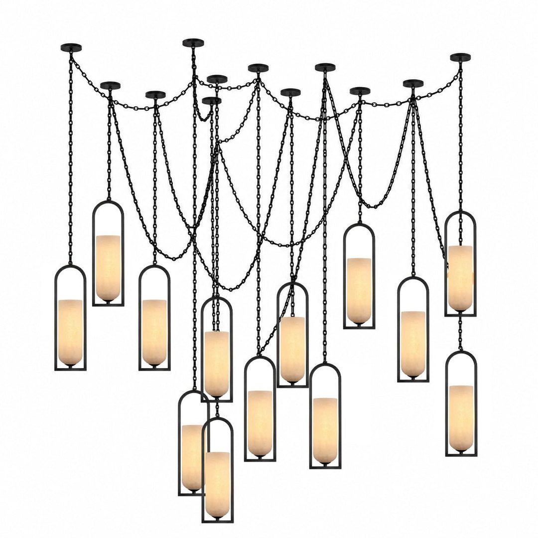 Cascading Chain Lantern Chandelier - Vakkerlight