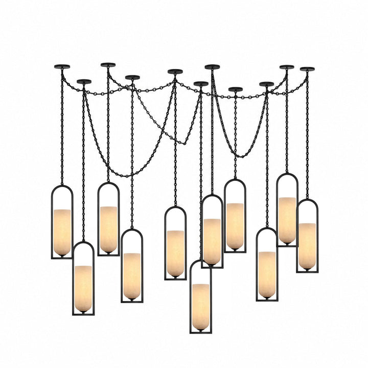Cascading Chain Lantern Chandelier - Vakkerlight