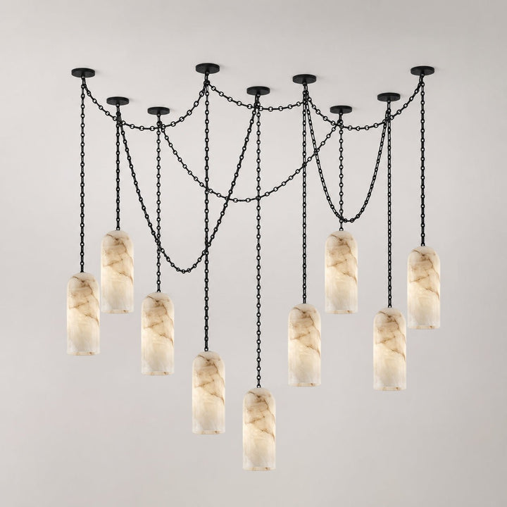 Cascading Chain Capsule Chandelier - Vakkerlight