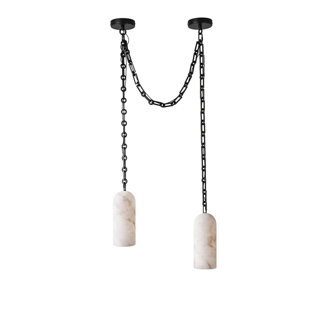 Cascading Chain Capsule Chandelier