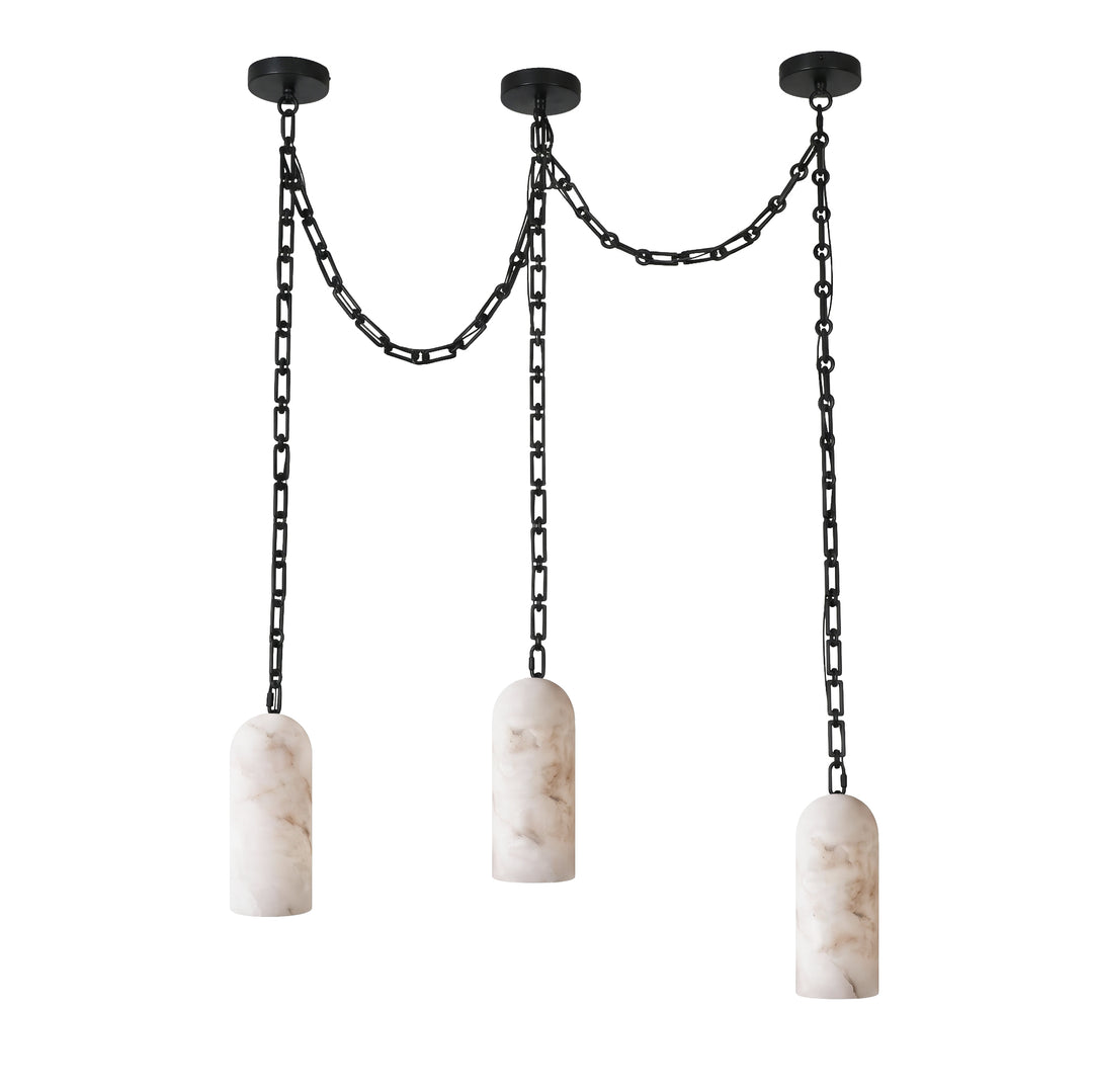 Cascading Chain Capsule Chandelier