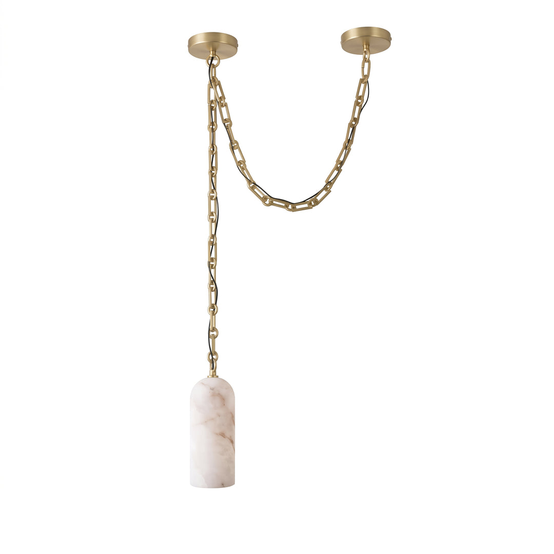 Cascading Chain Capsule Chandelier