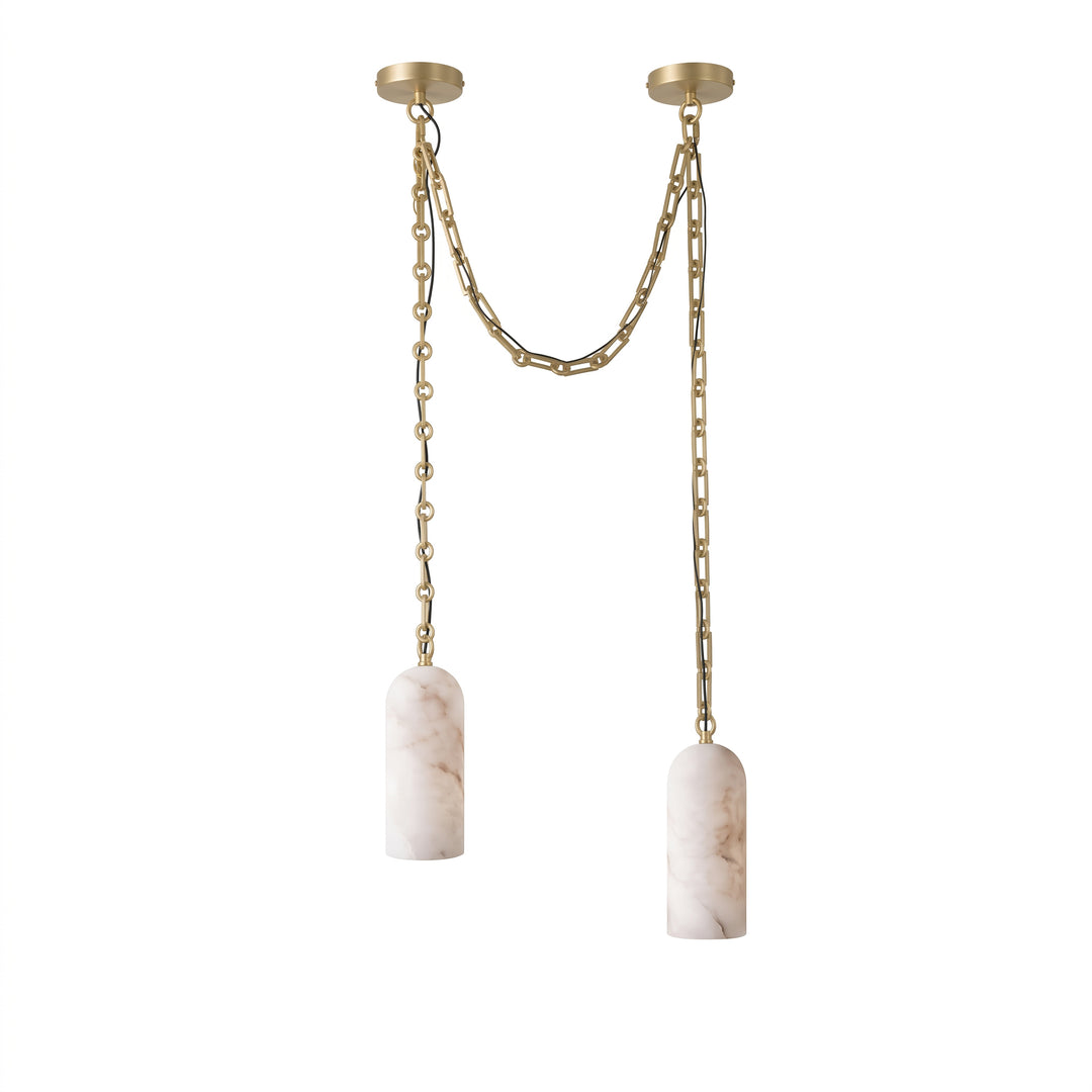 Cascading Chain Capsule Chandelier