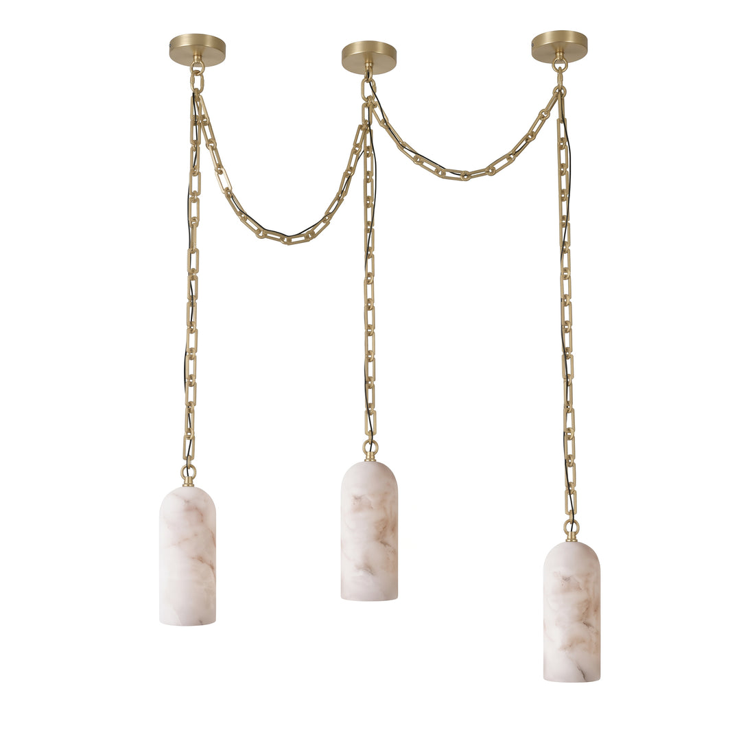Cascading Chain Capsule Chandelier