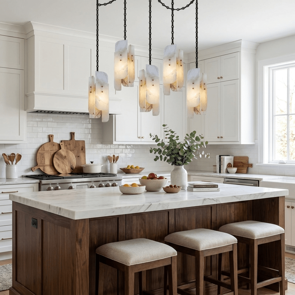 Cascading Chain Cluster Chandelier - Vakkerlight