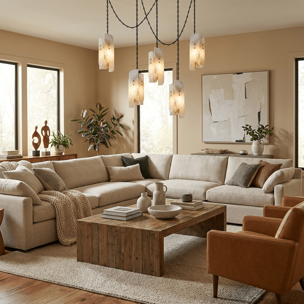 Cascading Chain Cluster Chandelier - Vakkerlight