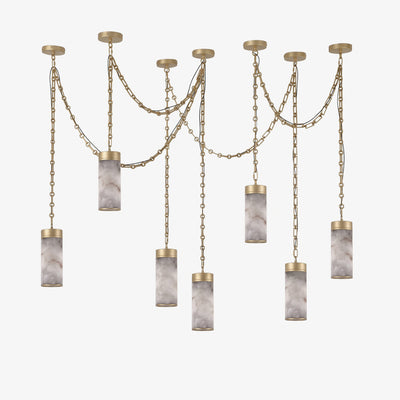 Lustre Cascading Chain Cylindrique